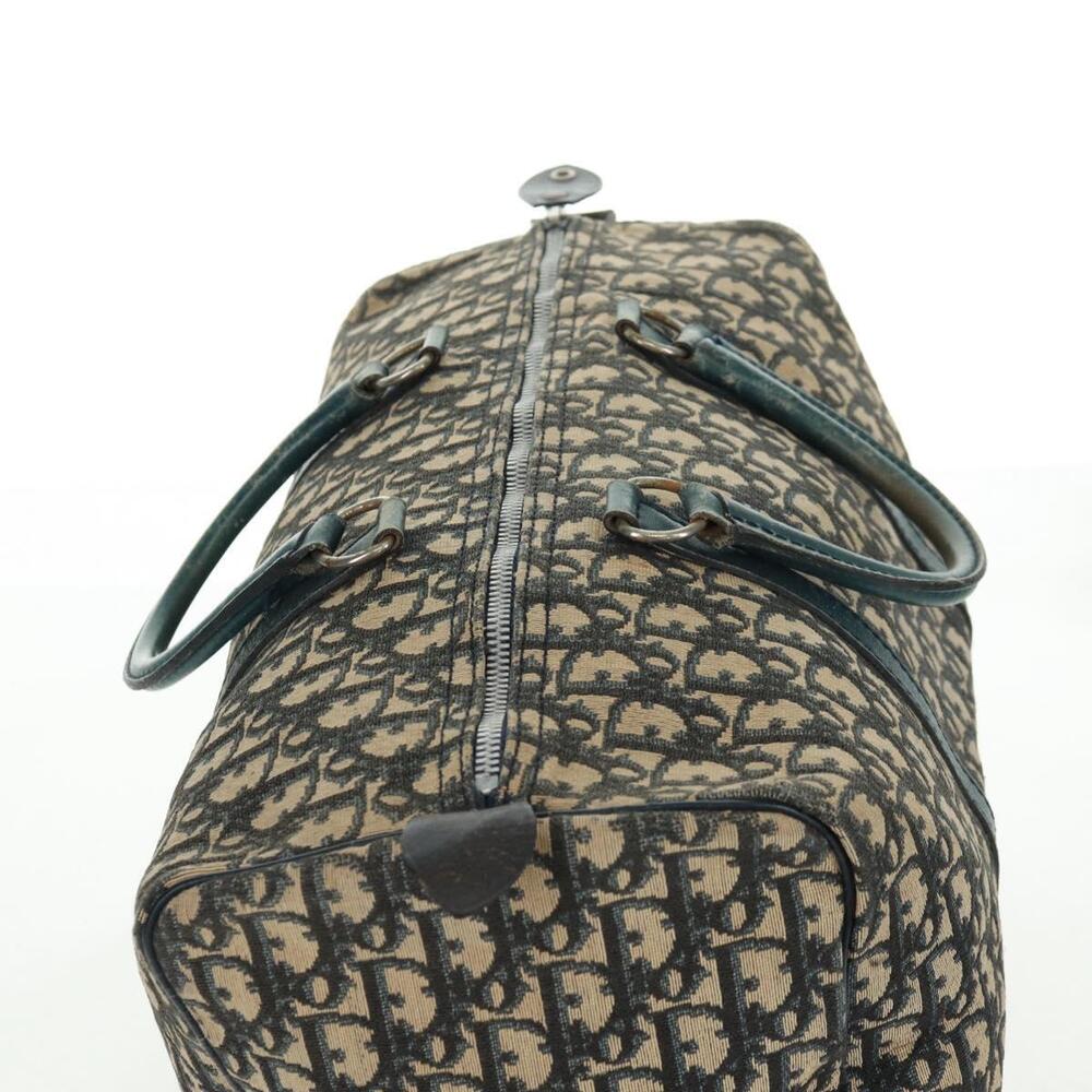 Christian Dior Trotter Canvas Boston Bag Navy Silver Auth 161273 - Picture 8 of 16